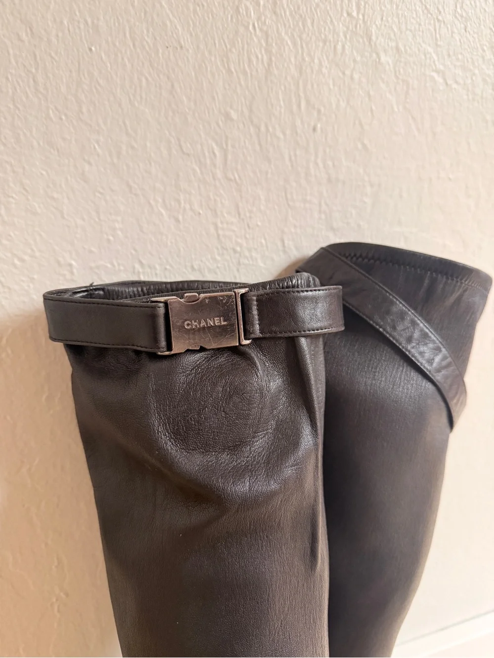 1998-2001 CHANEL Leather Sock Boots